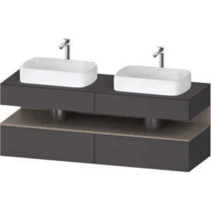 Duravit - Qatego Meuble Sous-lavabo En Console, 2 Tiroirs, 2 pas cher