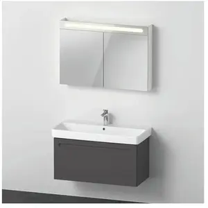 Comparateur de prix : Duravit No.1 Vasque avec meuble bas et armoire de toilette, N101860494...