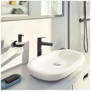 Grohe - QuickFix Start - Distributeur de savon avec support, verre/noir mat 411952430Vendu paramazon