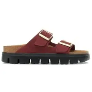 Sandales en cuir suédé à plateforme Birkenstock Arizona Rouge 43 Étroit 1030581 pas cher