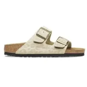 Sandales BIRKENSTOCK  Arizona Synthetic Leo Narrow - Eggshell pas cher