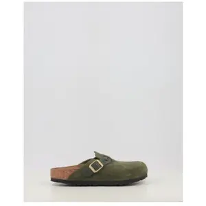 Sandales en cuir suédé tressé Birkenstock Boston Vert 37 Étroit 1030599 pas cher