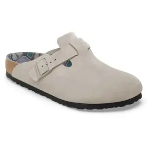 Birkenstock - Boston BS Suede Leather - Sandales Stone Coin - 39 - Étr... pas cher