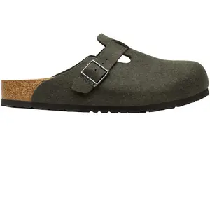 Sabots Birkenstock Boston Wool Vert 38 Étroit 1030693 pas cher