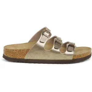 Sandales Birkenstock Florida BS Birko-Flor Vert 38 Étroit 1030352 pas cher