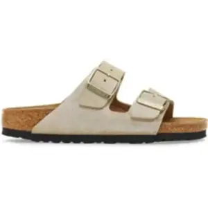 Sandales en cuir suédé Birkenstock Arizona Beige 37 Étroit 1030269 pas cher