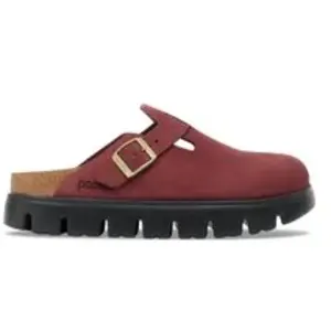 Sandales en cuir suédé épais Birkenstock Boston Rouge 42 Étroit 1030400 pas cher