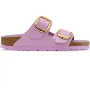 Sandales en cuir verni naturel Birkenstock Arizona Violet 37 Étroit 10... pas cher