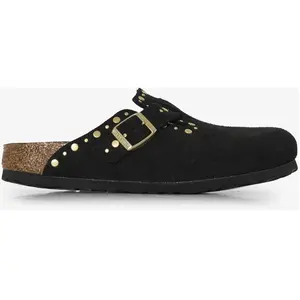 Comparateur de prix : Sabots Birkenstock Boston Rivet Suede étroit noir femme - 41