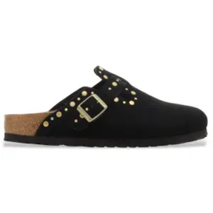 Comparateur de prix : Sabots Birkenstock Boston Rivet Suede étroit noir femme - 37