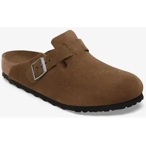 Comparateur de prix : Sandales en cuir suédé Birkenstock Boston Marron 36 Étroit 1030861