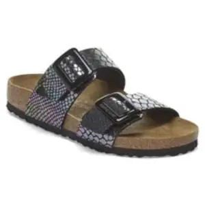 Sandales à boucle coussinée synthétique Birkenstock Sydney Noir 42 Étroit 1030932 pas cher