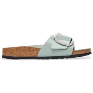 Birkenstock pour femme. 1031788 Madrid Big Buckle sandales en cuir ble... pas cher