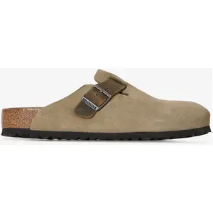 Birkenstock Boston Mix Leather Faded Kaki Kaki pas cher