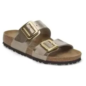 Sandales femme Birkenstock Sydney Cushion Buckle Birko-Flor Vert 38 Étroit 1029372 pas cher