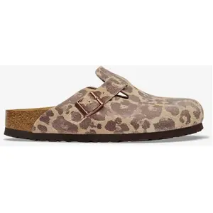Birkenstock Boston Leopard Marron/beige pas cher