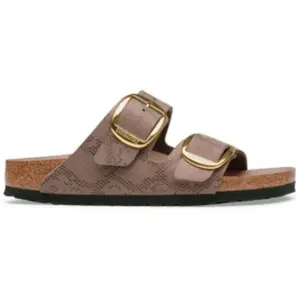 Birkenstock pour femme. 1032891 Sandales Arizona Big Buckle (Coupe Étroite) taupe (42), Plat, Aucun, Casuel pas cher