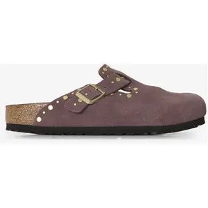 Birkenstock Boston Suede Rivet  Bordeaux pas cher