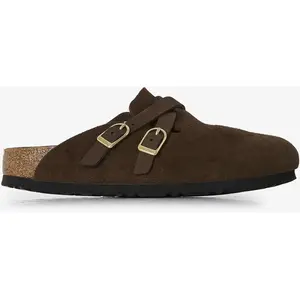 Sabots cuir femme Birkenstock Blair Marron 37 Étroit 1032983 pas cher