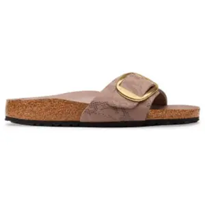 Sandales synthétique femme Birkenstock Madrid Big Buckle Marron 40 Étroit 1032935 pas cher