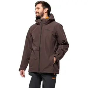 Comparateur de prix : Jack Wolfskin Veste imperméable grande taille Fernblick 2L marron L