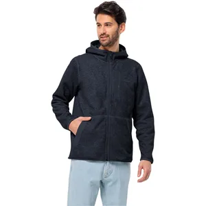 Jack Wolfskin Veste à Capuche Tannenspur Polaire Homme, Bleu Nuit, m