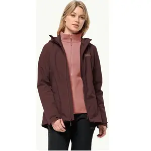 Jack Wolfskin Veste imperméable 3 en 1 femme Moonrise marron SVendu paramazon