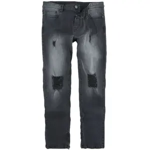 Jean  de Collection Spéciale EMP - Collection Spéciale EMP X Urban Classics - Jean unisexe usé - W30L32 à W34L32 - pour Femme - noir W34L32