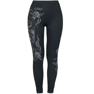 Comparateur de prix : Legging  de Rock Rebel by EMP - Leggings Imprimé Crâne - XS à XXL - pour Femme - noir S
