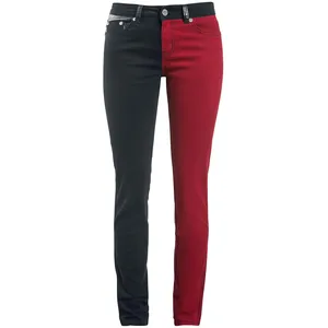 Black Premium by EMP Femme Pantalon Slim Rouge Noir W31L32