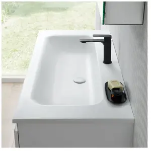 rivea Dia Plan vasque ultra plat l : 121 H : 2 P : 51,5 cm, BR0051WM,