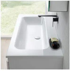 rivea Dia Plan vasque ultra plat l : 121 H : 2 P : 51,5 cm, BR0056WH, pas cher