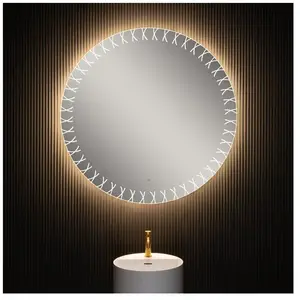 neoro n80 Miroir design Ø 120 cm avec éclairage sur le pourtour, direct + indirect, BN0052MI,Vendu parreuter
