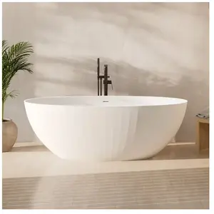 rivea Malie Geo Baignoire en îlot L : 167 l : 83 H : 62 cm, avec surfa...