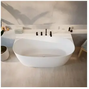 rivea Maila Baignoire semi-îlot L : 158 l : 86 H : 58 cm, BR0617WH,Vendu parreuter