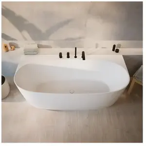 rivea Maila Baignoire semi-îlot L : 180 l : 86 H : 58 cm, BR0616WM,Vendu parreuter