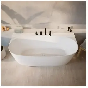 rivea Maila Baignoire semi-îlot L : 180 l : 86 H : 58 cm, BR0616WH,Vendu parreuter