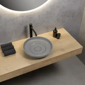 rivea Kanya Vasque à poser Ø 40 H : 10,1 cm, avec surface facile à nettoyer, BR0533LG, pas cher