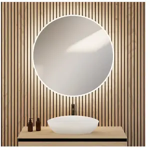 rivea Kanya Miroir à éclairage Ø 100 cm, éclairage direct sur le pourt... pas cher