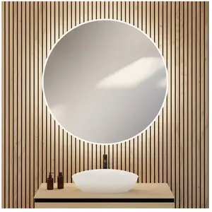 rivea Kanya Miroir à éclairage Ø 120 cm, éclairage direct sur le pourt...Vendu parreuter