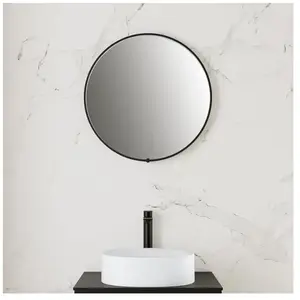 rivea Maila Miroir éclairé Ø 60 cm, avec cadre noir mat contrastant, B...Vendu parreuter