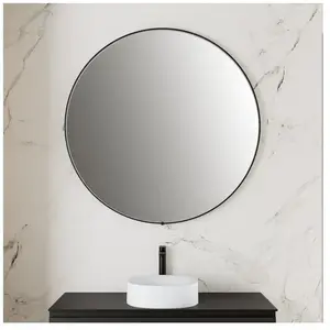 rivea Maila Miroir éclairé Ø 120 cm, avec cadre noir mat contrastant, ...Vendu parreuter