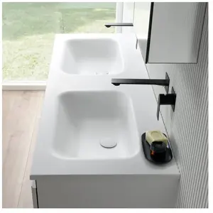 rivea Dia Plan vasque ultra plat l : 141 H : 14,2 P : 51,5 cm, BR0079W...