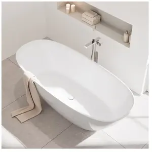 evineo ineo7 Baignoire îlot L : 180 l : 80 H : 57 cm, BE4052WH,