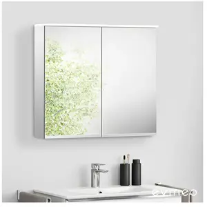 evineo ineo Armoire de toilette avec éclairage au-dessus du miroir et ... pas cher