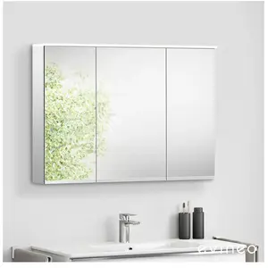 evineo ineo Armoire de toilette avec éclairage au-dessus du miroir et ... pas cher