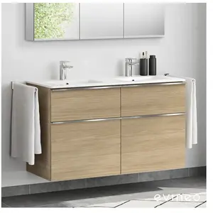 Meuble sous-vasque ineo4 d'evineo l : 120 cm, 4 tiroirs, avec poignée,... pas cher