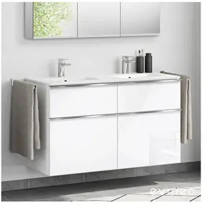 Meuble sous-vasque ineo4 d'evineo l : 120 cm, 4 tiroirs, avec poignée,... pas cher