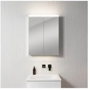 neoro n50 | n50T46 Armoire de toilette l : 60 cm, 2 portes, avec éclai...