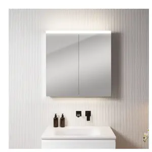 neoro n50 | n50T46 Armoire de toilette l : 80 cm, 2 portes, avec éclai...